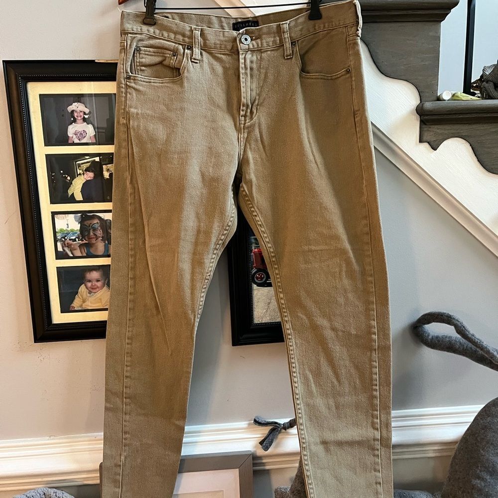 Bullhead Mens Tan Skinny Jeans sz 36x32